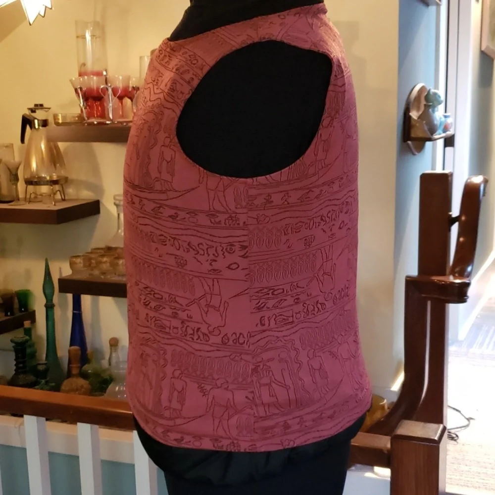 Ruby Rd. Microfiber Women Rust Print Sleeveless Shell Top
